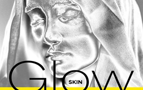 高质量银色人物皮肤图像特效PSD模板 Glow Skin Photo Effect