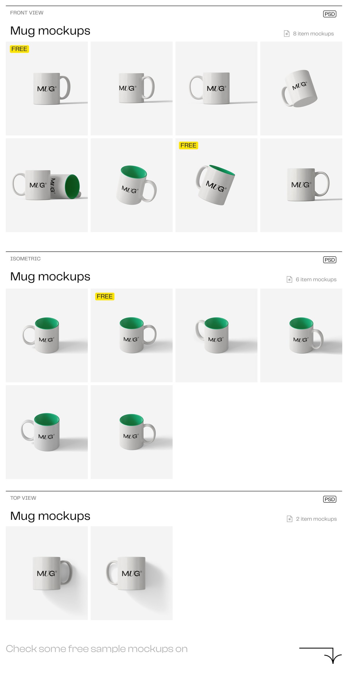 28款高级品牌vi设计文创马克杯礼品陶瓷杯子展示ps智能贴图样机模板素材 (28 PSD) Mug mockups creator , 第2张