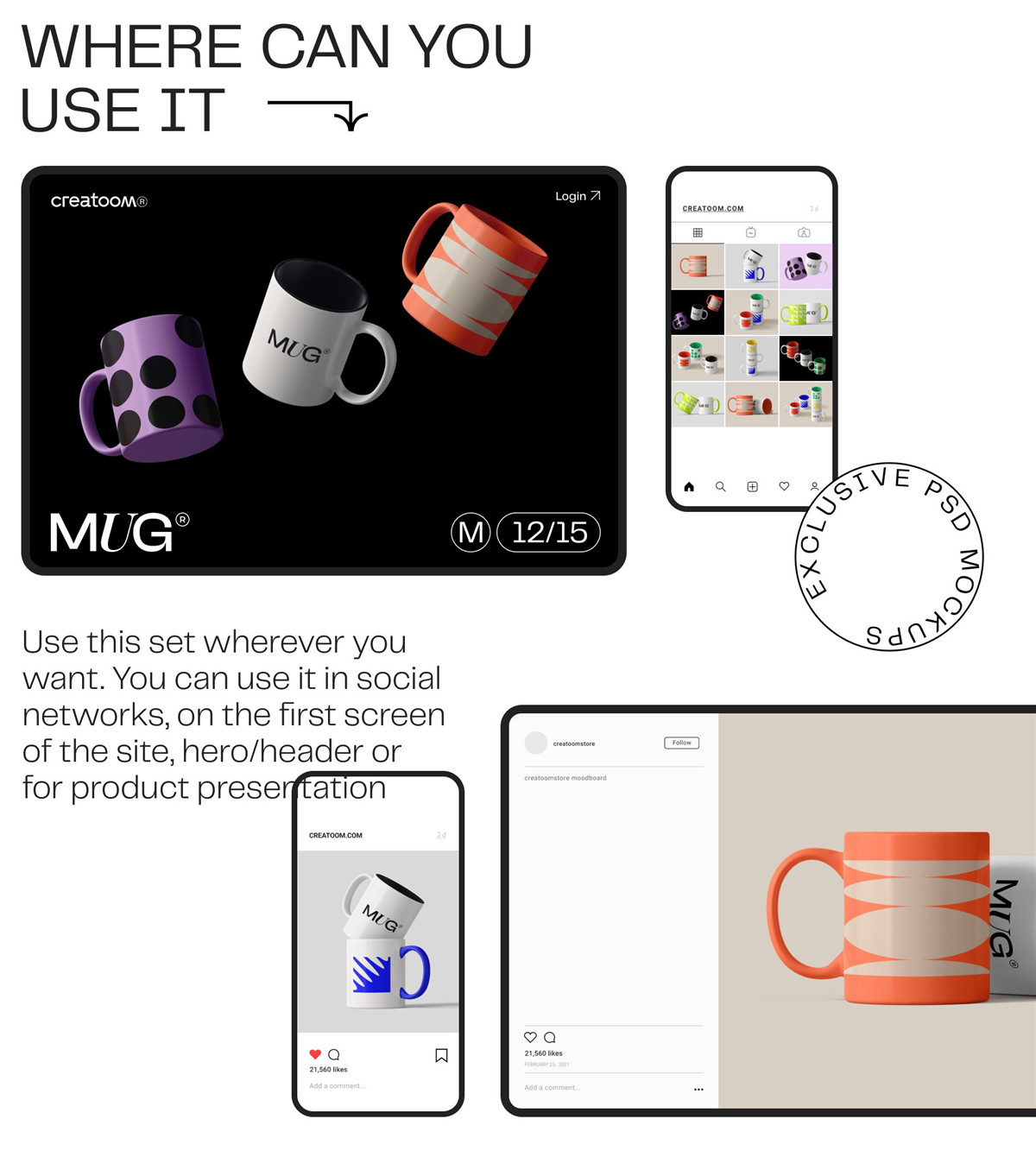 28款高级品牌vi设计文创马克杯礼品陶瓷杯子展示ps智能贴图样机模板素材 (28 PSD) Mug mockups creator , 第7张