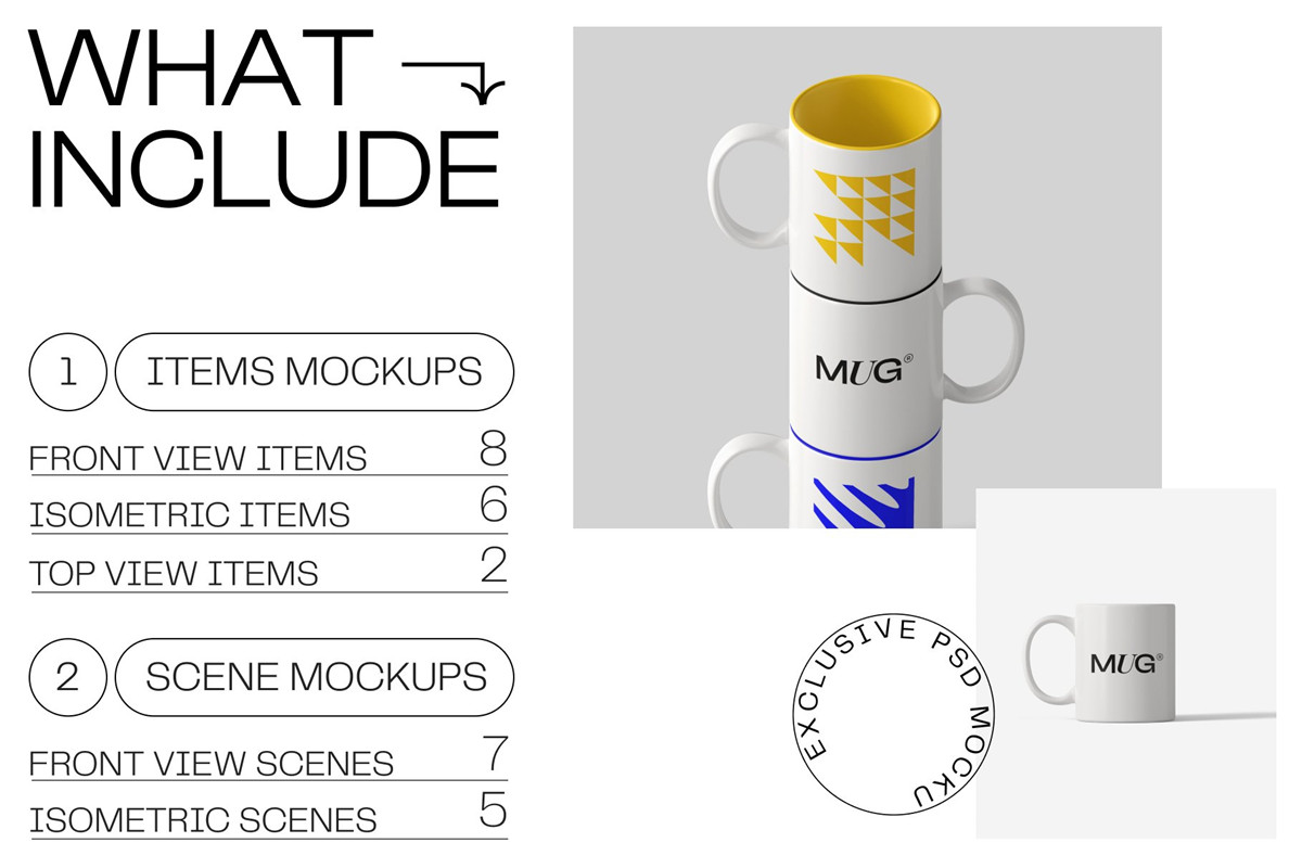 28款高级品牌vi设计文创马克杯礼品陶瓷杯子展示ps智能贴图样机模板素材 (28 PSD) Mug mockups creator , 第8张