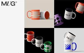 28款高级品牌vi设计文创马克杯礼品陶瓷杯子展示ps智能贴图样机模板素材 (28 PSD) Mug mockups creator