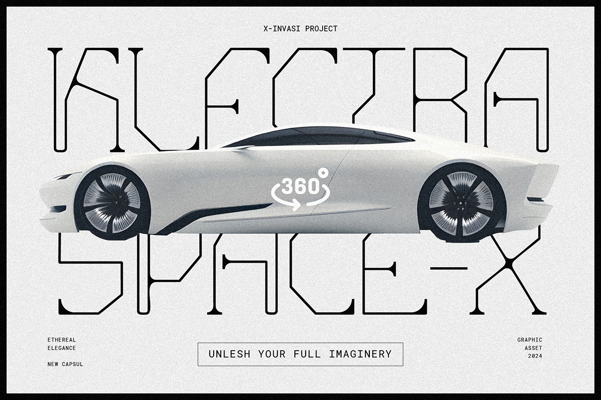 未来科幻复古赛博朋克科技网络游戏设计装饰英文字体安装包 Hypetune - Sleek Futuristic Font , 第7张