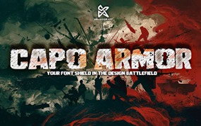 Capo Armor粗犷风英文标题字体，免费可商用