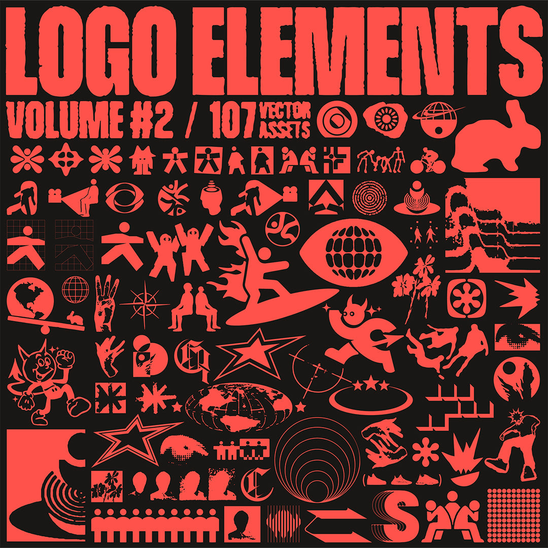 106款现代流行抽象Y2K矢量logo徽标AI图形设计套装Logo Elements Vol. 2 , 第10张