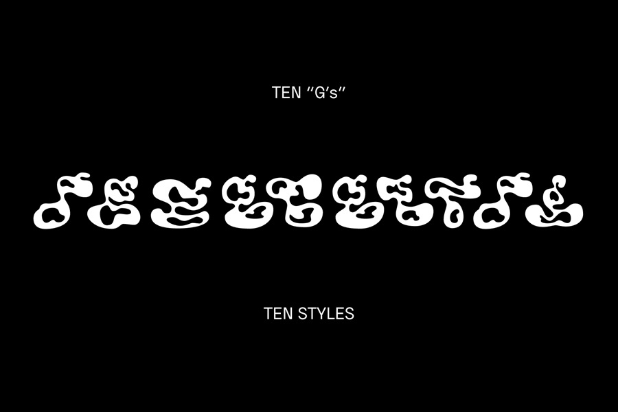 复古90年代趣味逆反差流动液体logo海报画册排版抽象装饰字体Liquid Type Wetris Display Font 设计素材 第4张