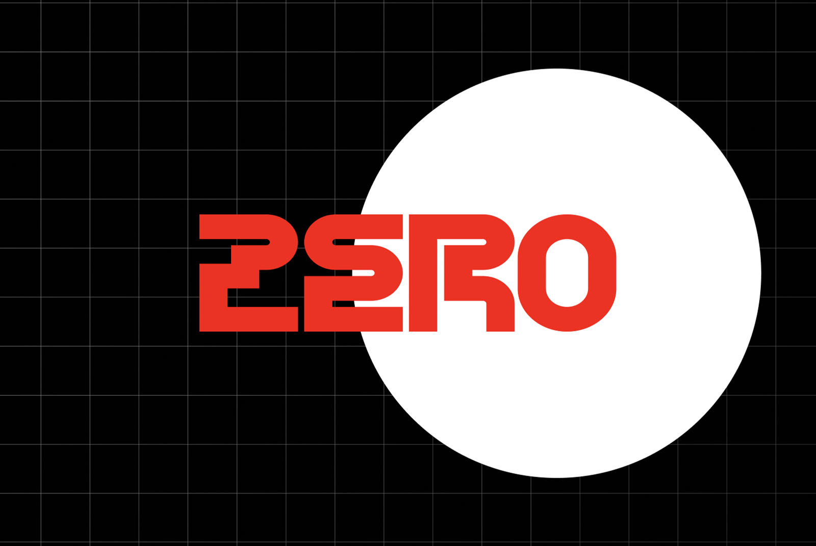 未来现代几何创意科技赛博朋克抽象艺术海报标题排版logo无衬线装饰西文字体Zero Font 设计素材 第1张