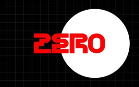 未来现代几何创意科技赛博朋克抽象艺术海报标题排版logo无衬线装饰西文字体Zero Font