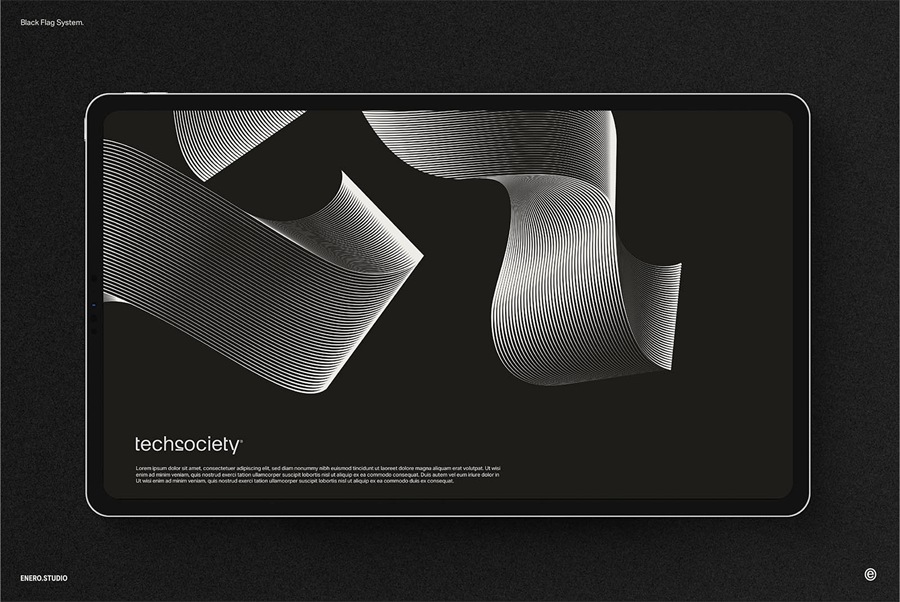 26款暗黑3D立体发光抽象线条英文大写字母海报标题排版AI矢量图形设计套装Illuminated Black Letters , 第2张