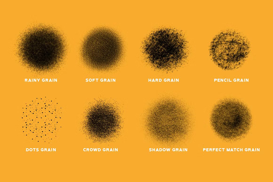 Fantastic grain for Procreate 8支出色颗粒硬粒人群纹点纹阴影颗粒Procreate笔刷 , 第3张