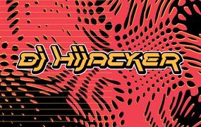 复古赛博电音摇滚狂欢信号故障扭曲海报标题排版装饰英文字体DJ Hi-Jacker Font