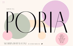 现代优雅精致时尚杂志品牌设计无衬线英文字体 Poria - Modern Display font