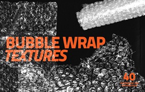 40款逼真复古撕裂透明塑料气泡膜包装膜PNG免扣叠加肌理纹理图片设计元素Realistic Bubble Wrap Textures