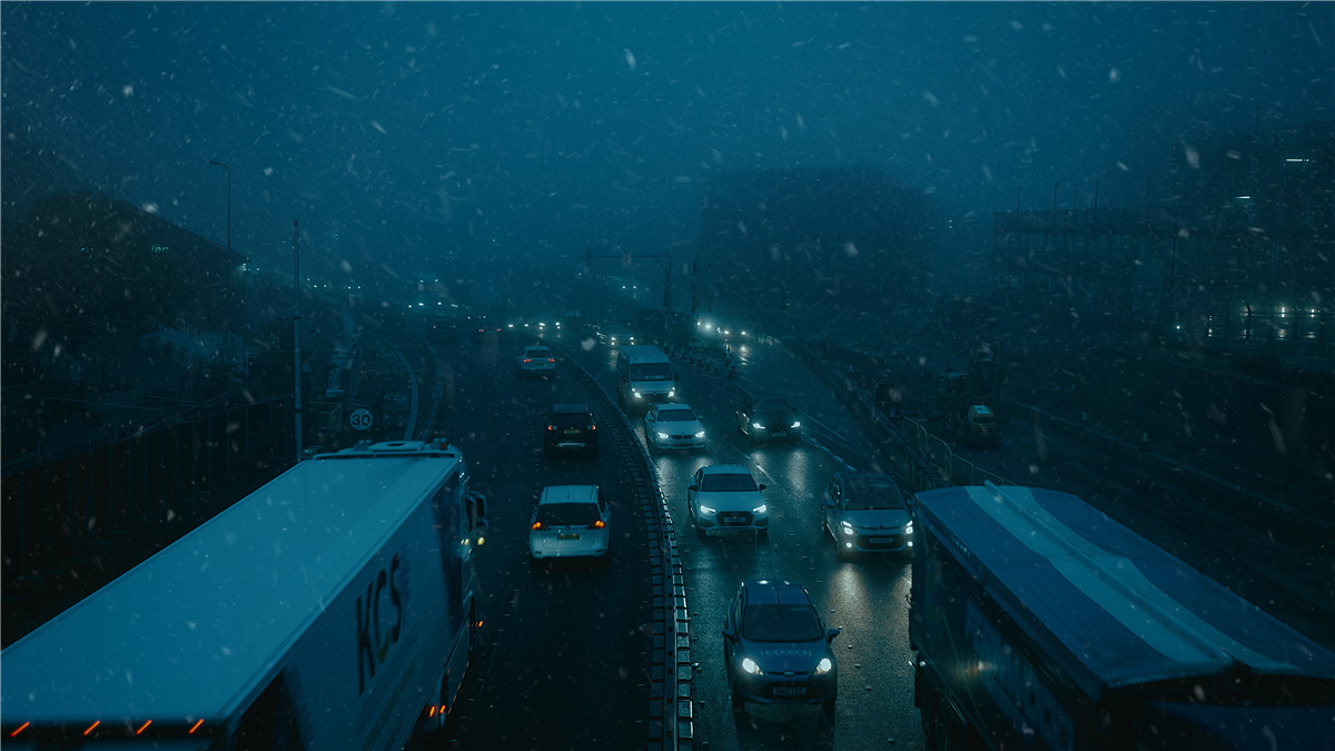 102个冬季情绪氛围逼真雪花降雪电影效果视频素材+图片叠加素材 , 第7张