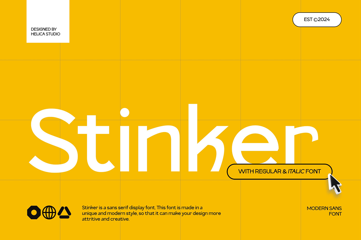 优雅复古杂志海报徽标设计无衬线英文字体安装包 Stinker Modern Sans Display Font 设计素材 第1张