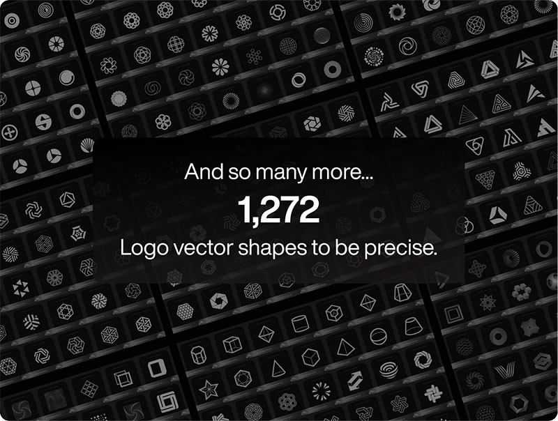 1000+抽象几何科幻Logo标志形状矢量设计套装 , 第8张