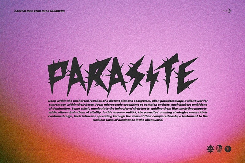 PARASITE 潮流装饰英文字体 设计素材 第1张