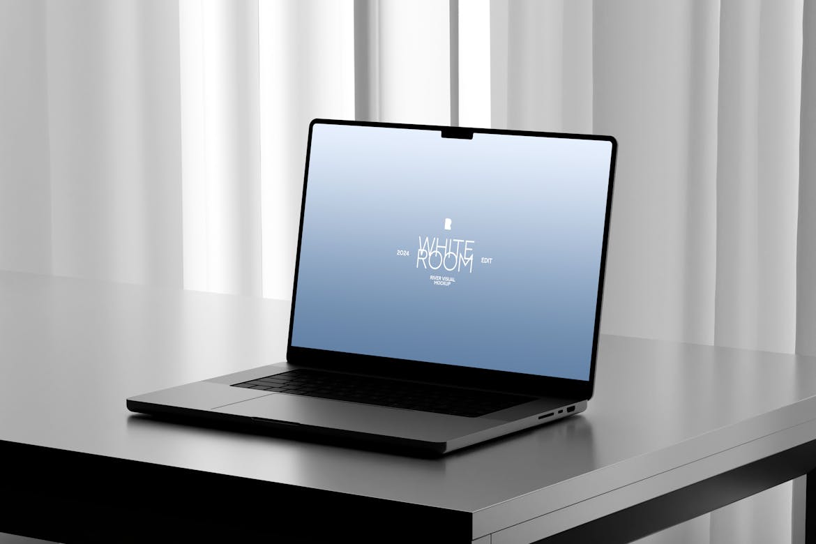 现代极简室内MacBook笔记本电脑IPad平板UI屏幕界面效果图设计展示PSD样机White Room Mockup , 第2张