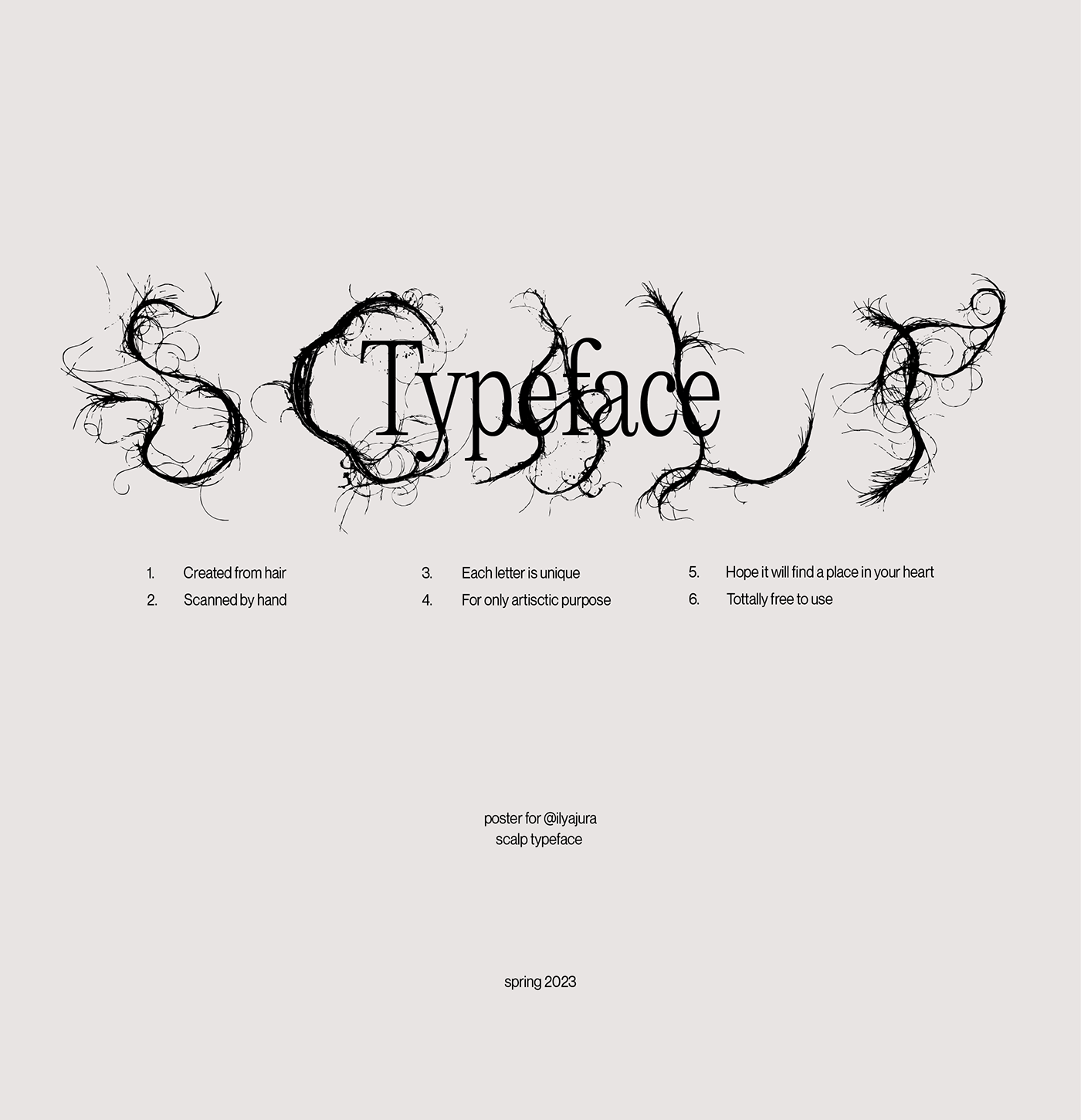 小众酸性艺术头发灵感装饰英文字体 Scalp - Typeface 设计素材 第6张