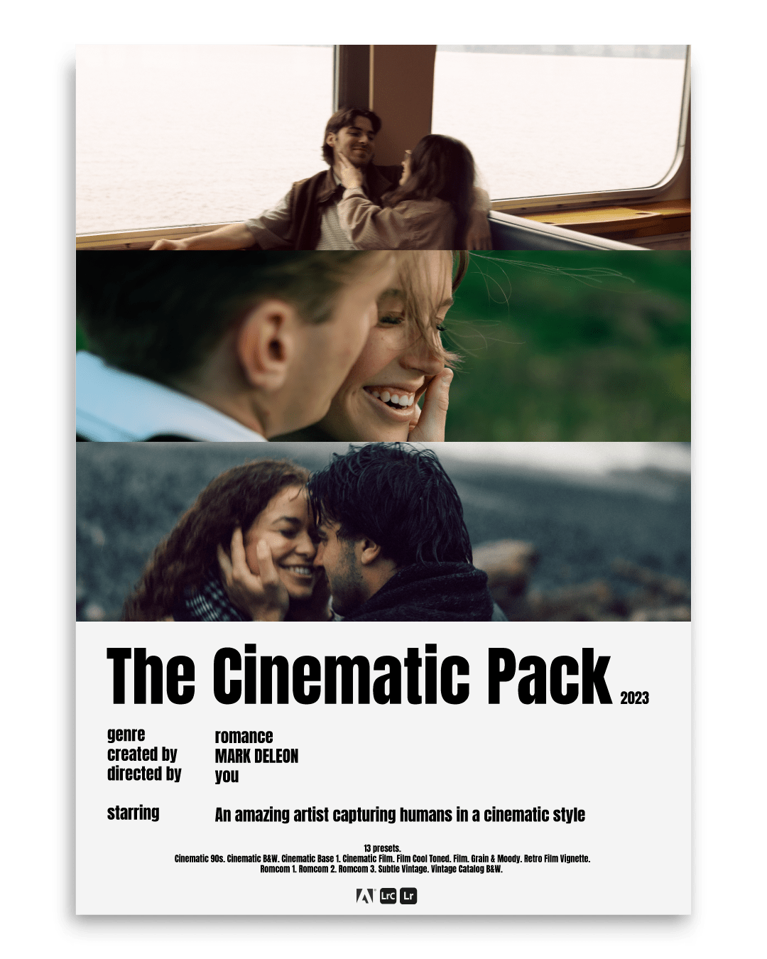 Mark Deleon - The Cinematic Pack 怀旧复古浪漫情绪电影色调风格人像摄影LR调色预设 , 第1张