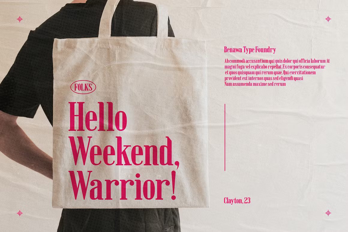 Postress - Condensed Serif 艺术海报标题广告牌杂志网站时尚衬线字体 , 第5张