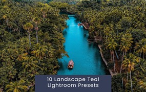 10组复古蓝绿色景观电影婚礼博主摄影照片调色Lightroom预设 10 Landscape Teal Lightroom Presets