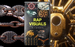 Tropic Colour 30多种嘻哈RAP说唱hip hop主题巡回视觉美学金钱货币音乐元素4K视频过渡素材 RAP VISUAL ELEMENTS
