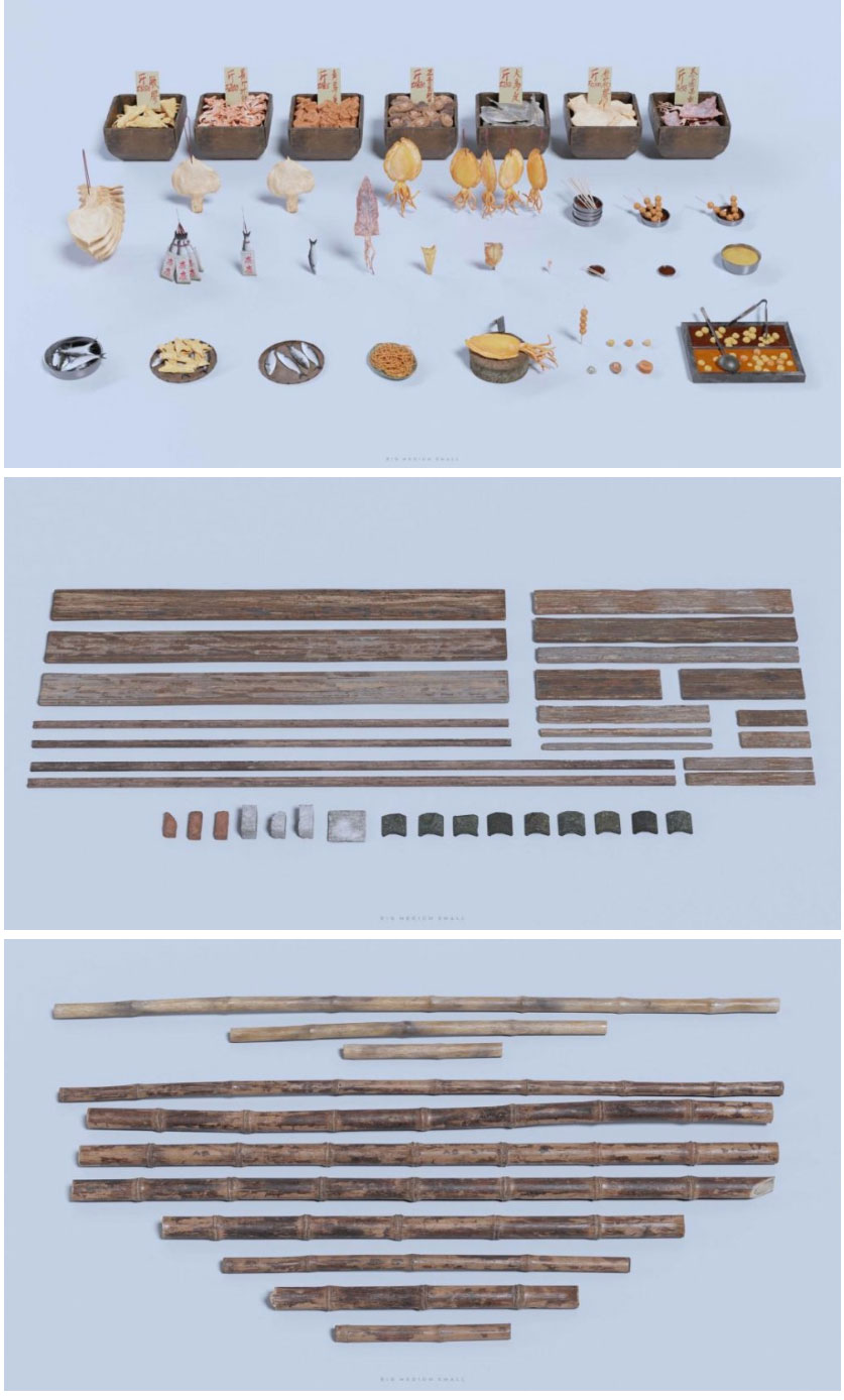 300+3D传统东方亚洲江南水乡渔村农村木屋建筑木筏木船食品包装市场人物Blender/FBX/OBJ模型组件设计套装BigMediumSmall – Water Village , 第6张