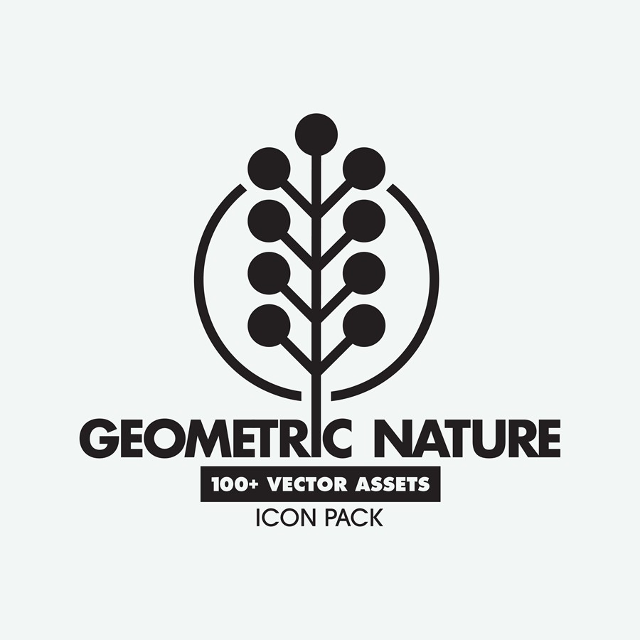 102款复古Y2K几何风格LOGO标志徽标图标贴纸设计PNG免抠图素材 Geometric Nature Asset Pack 图片素材 第11张