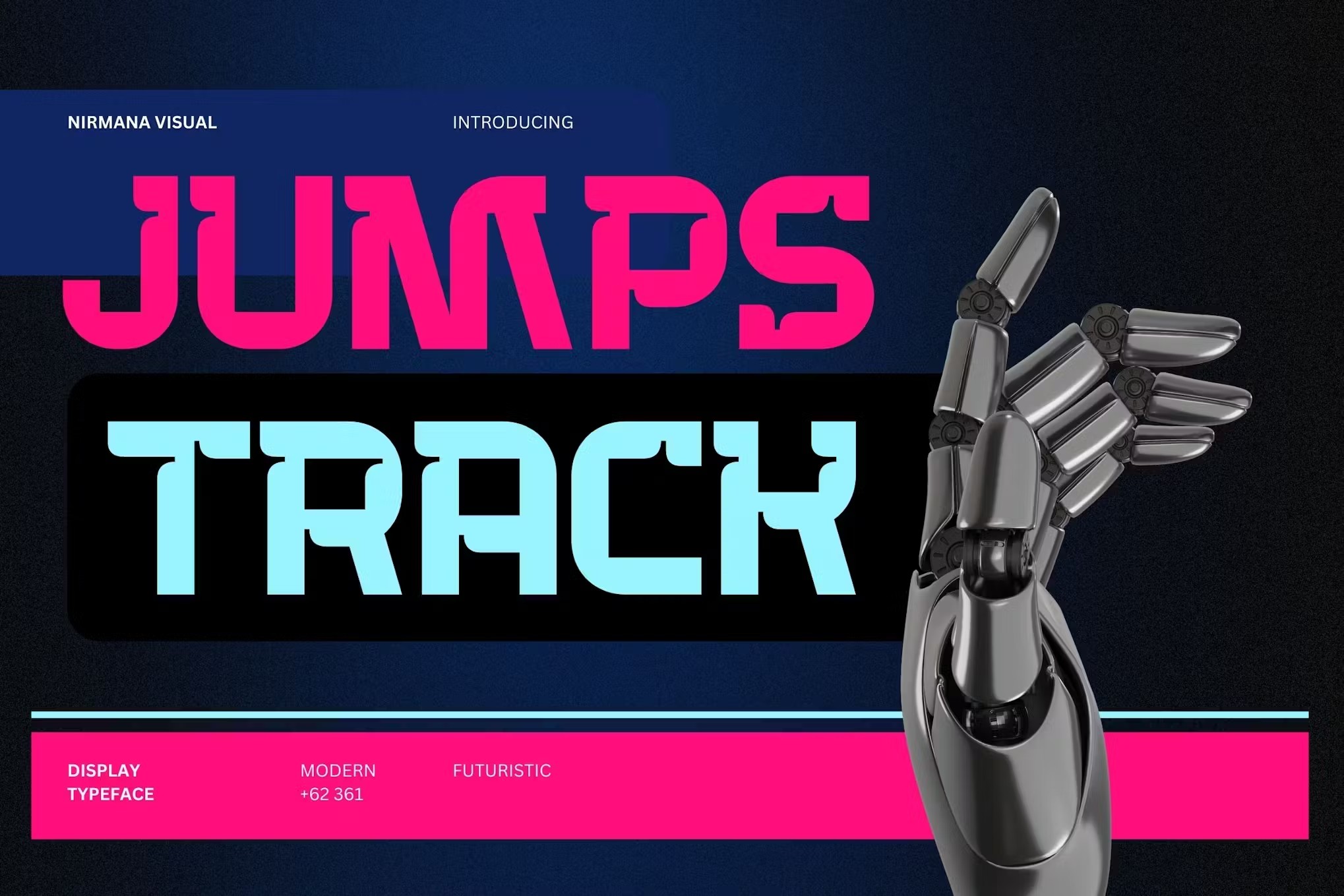 未来科幻现代机能科技品牌海报徽标设计装饰英文字体安装包 Jumps Track Font 设计素材 第1张