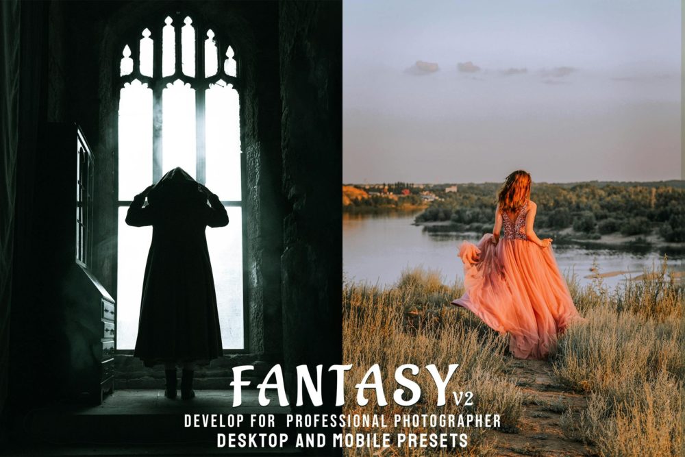 时尚复古怀旧电影美学旅行街头摄影照片调色Lightroom预设 Fantasy - Desktop & Lightroom Presets v2 , 第1张