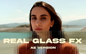 AE模板-压花玻璃艺术视觉效果叠加元素Real Glass FX