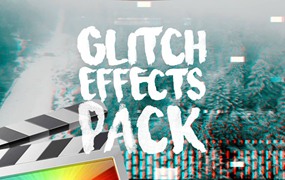 FCPX插件-42种网红流行画面故障干扰RGB色彩分离损坏特效 Ryan Nangle Glitch Effects Pack