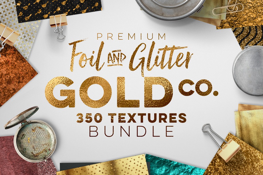 图片素材-350+高清黄金和金属质感背景纹理素材合集 350 Gold and Metallic Textures Bundle , 第1张