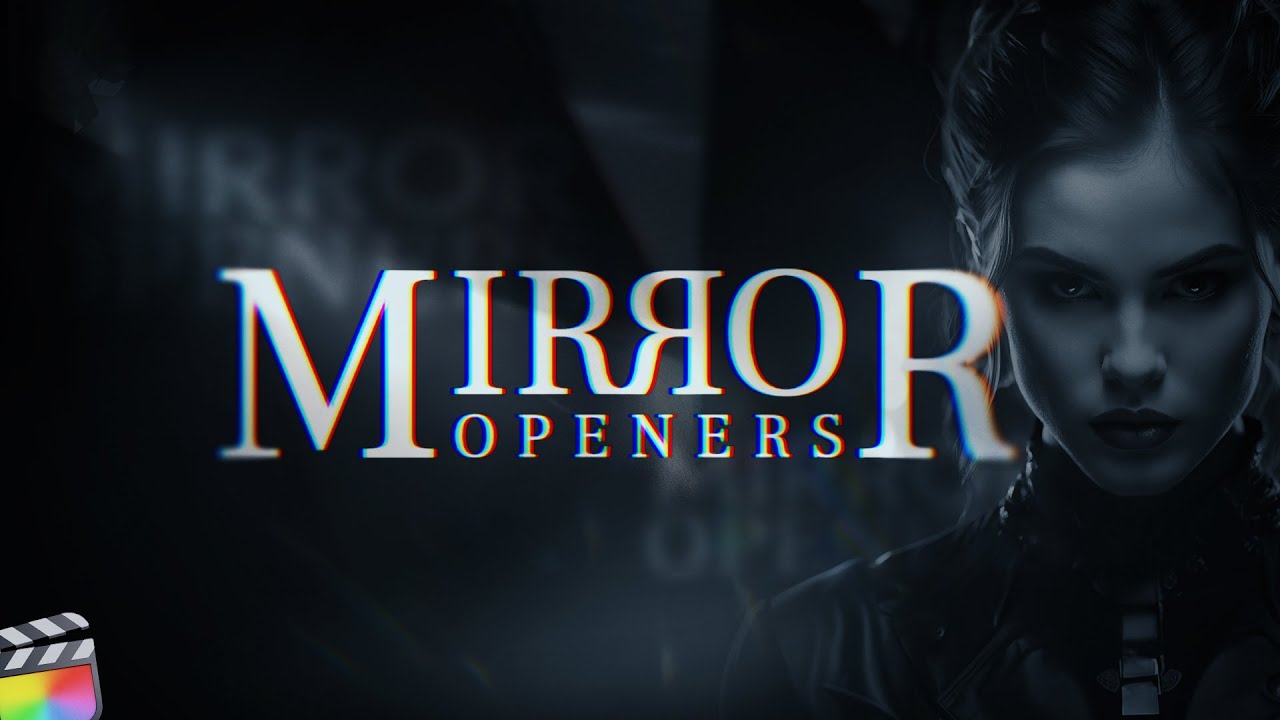 FCPX插件：好莱坞电影神秘感预告片镜像效果标题字幕条动画 Mirror Openers , 第1张