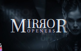 FCPX插件：好莱坞电影神秘感预告片镜像效果标题字幕条动画 Mirror Openers