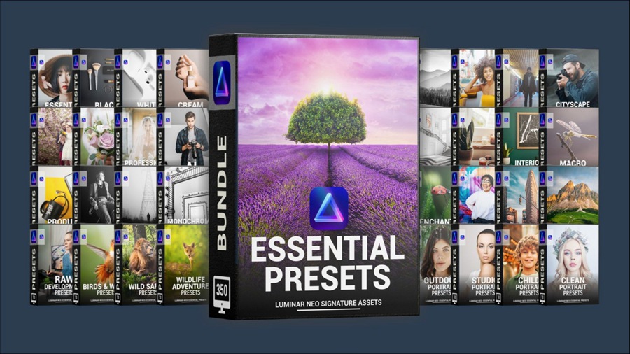 Luminar预设- 40套400大神级珍藏版Luminar NEO基础预设包 Essential Preset Bundle 插件预设 第1张