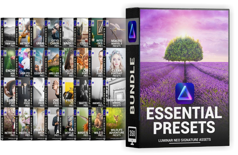 Luminar预设- 40套400大神级珍藏版Luminar NEO基础预设包 Essential Preset Bundle 插件预设 第2张