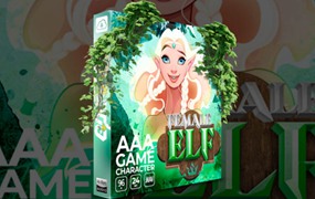 597组奇幻冒险游戏角色女精灵画外音声音音效素材包 AAA Game Character Female Elf