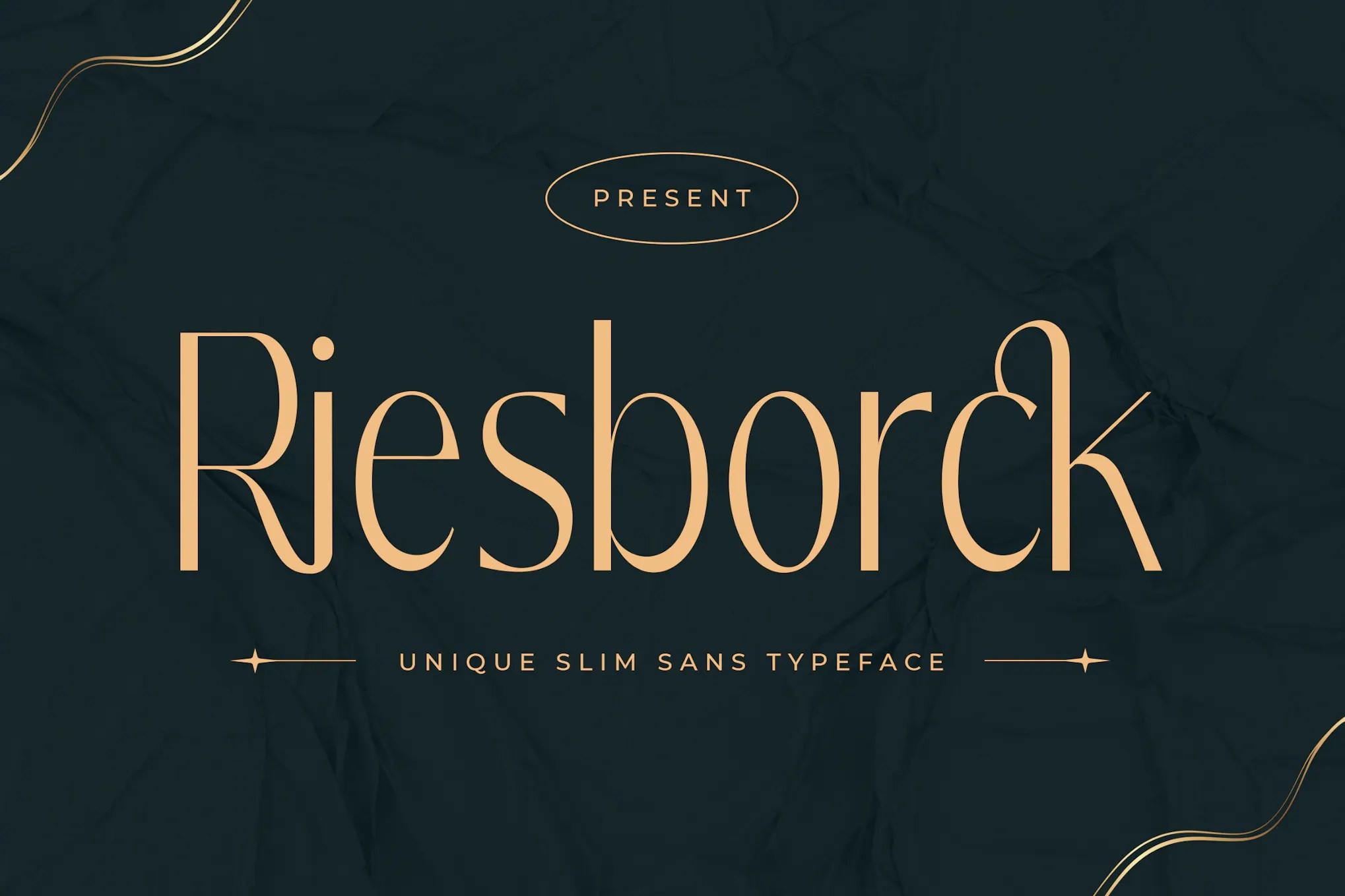 英文字体：优雅极简现代创意纤细排版标题衬线英文字体 Riesborck - Unique Slim Sans Typeface , 第2张