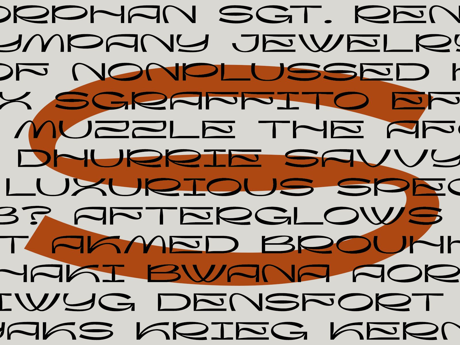 高质量现代酸性艺术抽象图形风格海报杂志排版英文字体 Flogert Display Typeface 设计素材 第6张