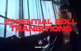 达芬奇预设：50多个达芬奇基本滚动转场过渡 Essential Roll Transitions for DaVinci Resolve