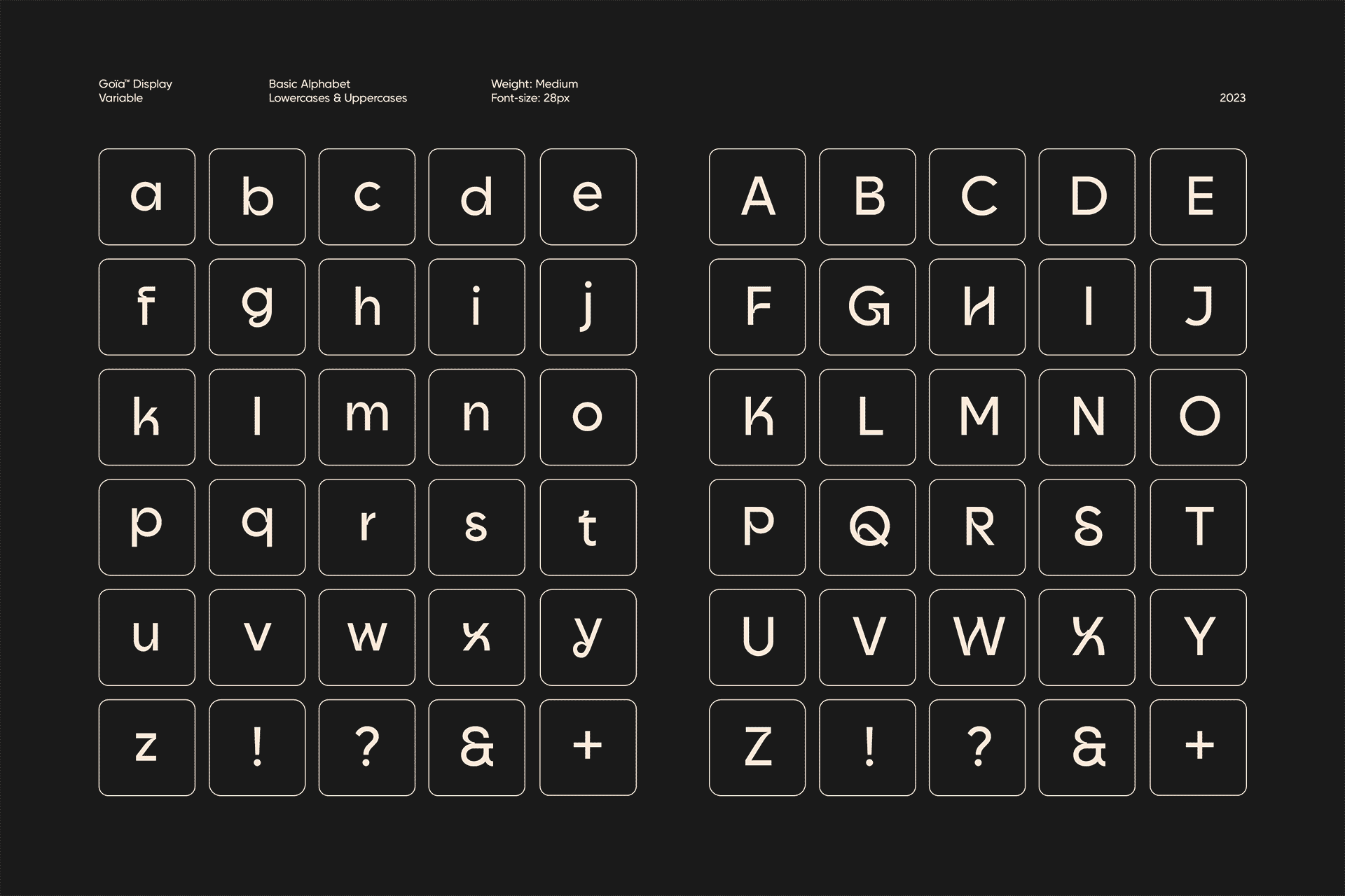 现代独特可变几何风创意海报标题设计无衬线英文字体系列 Goia Variable Typeface 设计素材 第7张