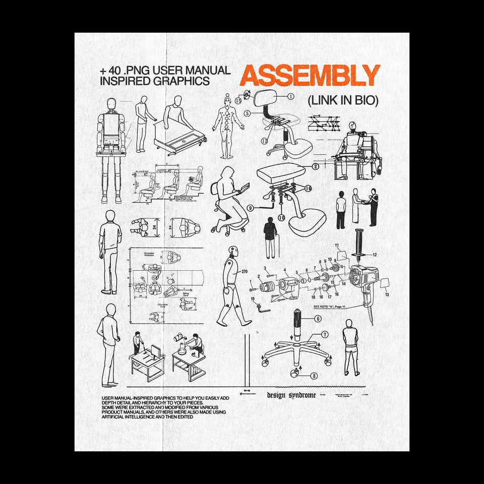 高质量潮流酸性艺术日常工作生活场景手稿草稿PNG设计装饰元素 Assembly Graphics Pack 图片素材 第7张