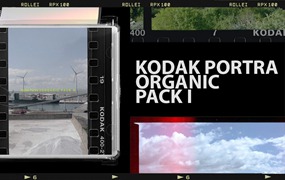 Daniel John Peters 复古胶片定格薄膜哑光颗粒感电影扫描叠加层动画视频素材包 Kodak Portra Organic Pack