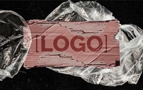 AE模板：新潮嘻哈复古朋克摇滚纸板污垢磁带定格动画塑料袋LOGO展示开场 Cardboard Logo