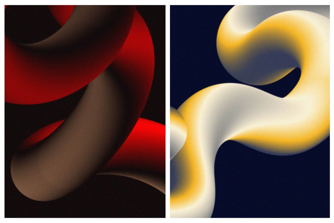 KLOROFORM 70个彩色时髦动态渐变扭曲混合模糊噪点效果海报封面设计元素 Gradient Blend Noise Vol. 2 图片素材 第5张