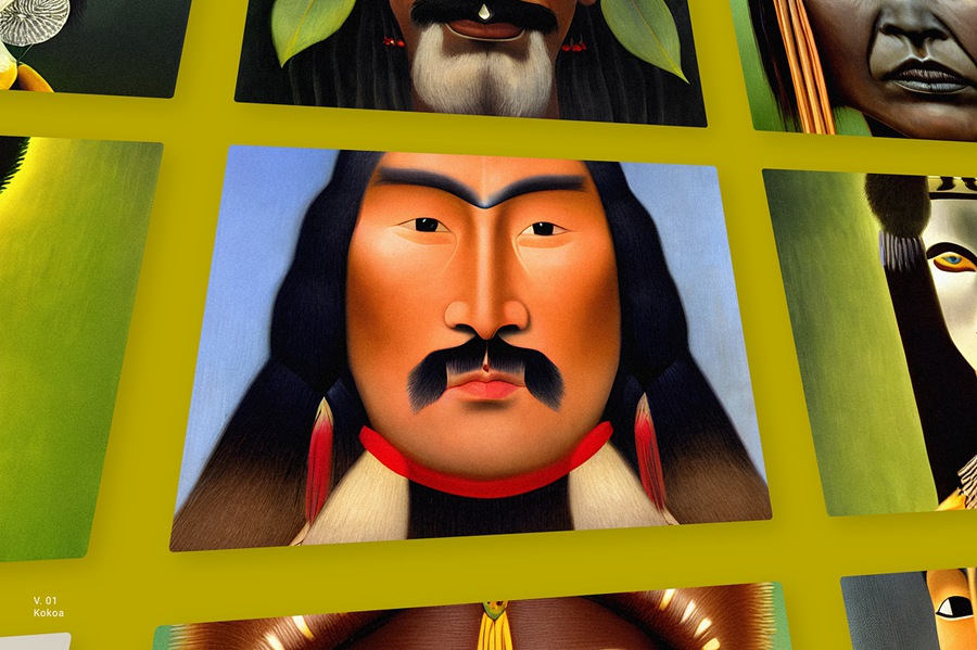100款高质量古代原始部落土著少数民族人物半身肖像插画图片素材 Portraits Vol.04 图片素材 第23张