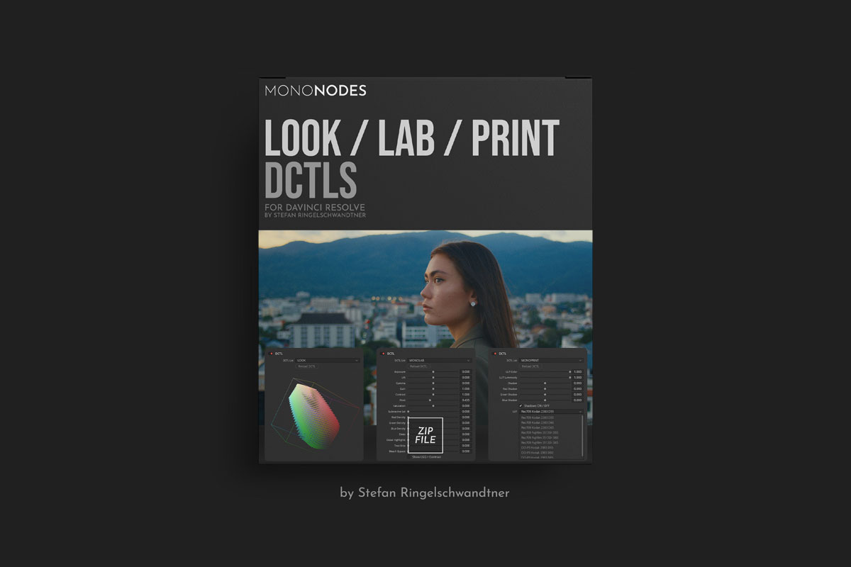 MonoNodes – LOOK / LAB / PRINT DCTLS 复古美学柯达富士胶片负片模拟电影感DCTL达芬奇插件 , 第1张