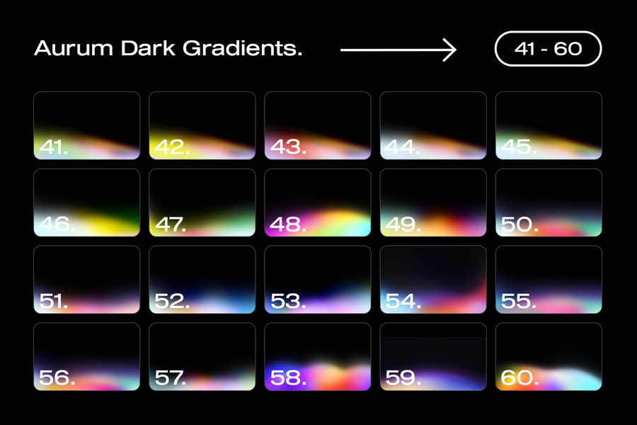 潮流弥散渐变光晕未来科技感噪点肌理背景素材 100 Aurum Dark Gradients Collection 图片素材 第4张