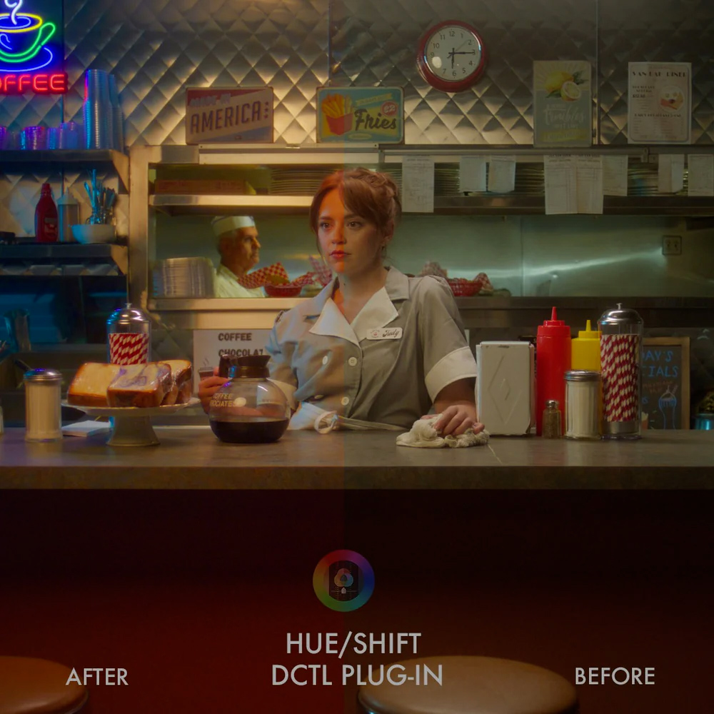 PixelTools - hueShift DCTL Plug-In 完美电影感胶片模拟减色饱和度色彩分级达芬奇DCTL调色插件 设计教程 第2张